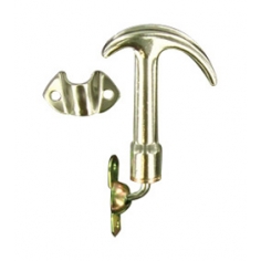 Chrome Bonnet Catch & Clip Bent Base Mount