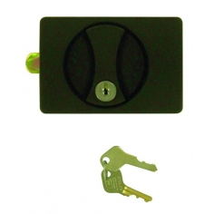 Flush Lock Black Plastic