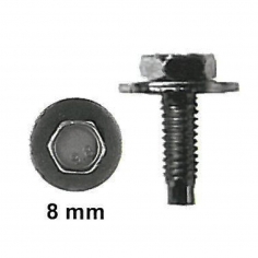 Hex Bolt with Washer Black M5