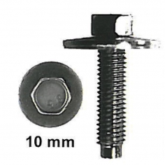 Hex Bolt with Washer Black M6