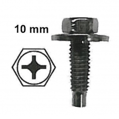 Hex Cross Bolt with Washer Black