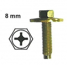 Hex Cross Bolt with Washer Gold