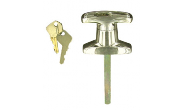 "T" Chrome Handle Small Front Fix Locking