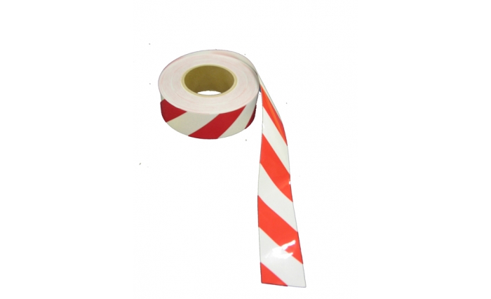 White & Red Reflective Tape 48mm